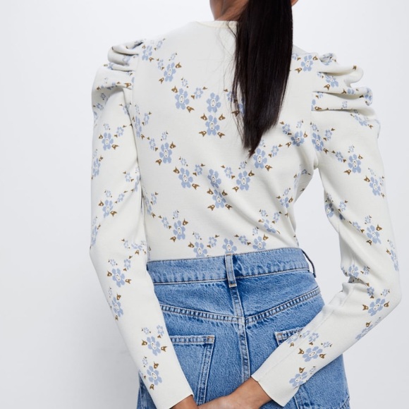 Zara floral knit sweater - Picture 5 of 13